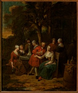 Jan Baptist Lambrechts - Scene in the garden - M.Ob.2719 MNW - National Museum in Warsaw