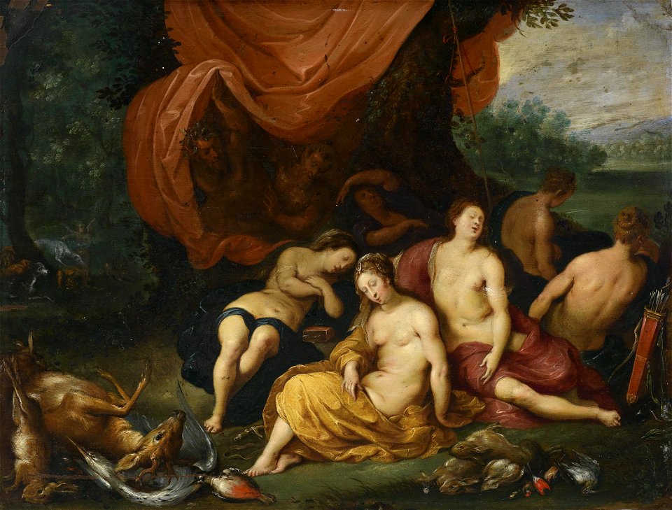 Jan Breughel d.J. & Hendrick van Balen - Diana en haar nimfen na de jacht