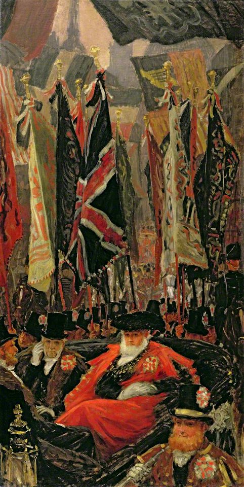 James Tissot (1836-1902) - A Civic Procession Descending Ludgate Hill, London - 1909 - Guildhall Art Gallery