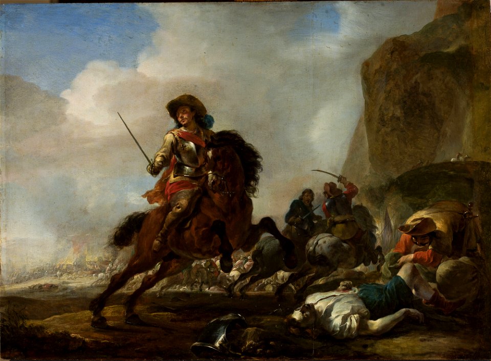 Jan Baptist Weenix - Battle at the foot of the mountain - M.Ob.2392 - National Museum in Warsaw