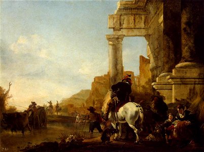 Jan Baptist Weenix - The Ford in the River - WGA25522