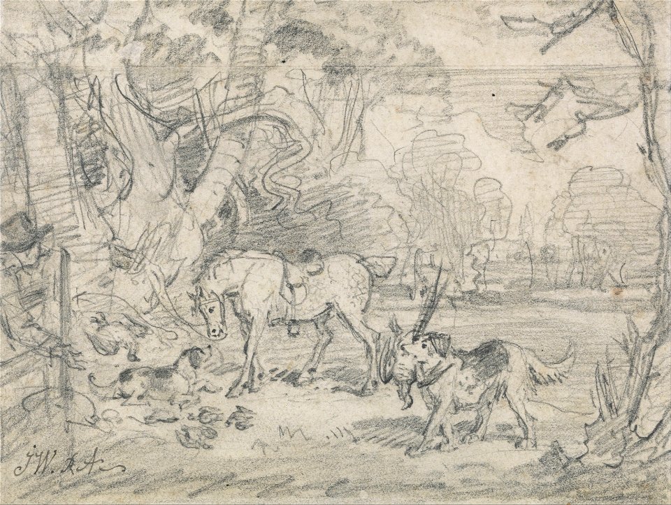 James Ward - Lord Southampton's Shooting Pony, with Sailor, His Retriever, and Rover, His Spaniel - Google Art Project