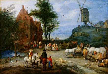 Jan Bruegel (I) - Village street