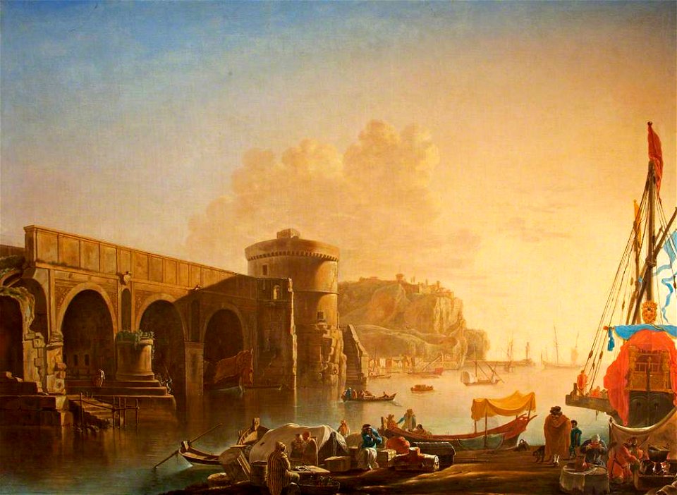 Jan Asselyn (after 1610-1652) (attributed to) - View of a Ruined Bridge by a Quay - 1439035 - National Trust