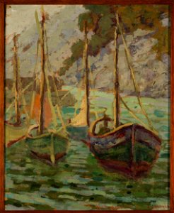 Jan Bohuszewicz - Port in Camogli at dusk - MPW 3728 MNW - National Museum in Warsaw