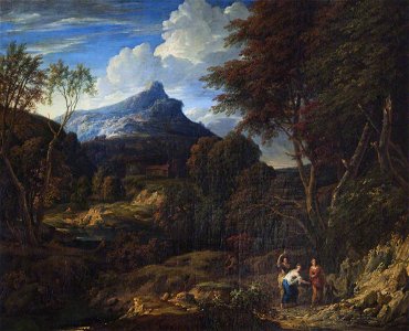 Jan Baptist Huysmans (1654-1716) - A Mountainous Landscape with Women Fetching Water - 1401154 - National Trust. Free illustration for personal and commercial use.