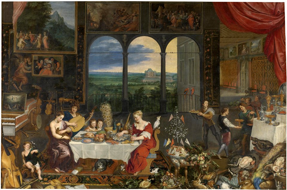 Jan Brueghel (I) - Taste, Hearing and Touch