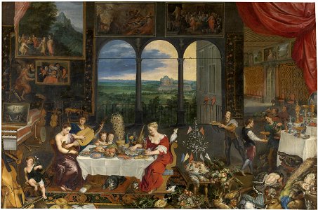Jan Brueghel (I) - Taste, Hearing and Touch