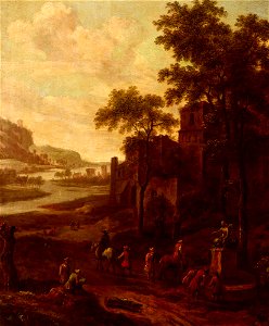 Jan Blom - Landscape with a Group of Wanderers - MNK XII-A-133 - National Museum Kraków