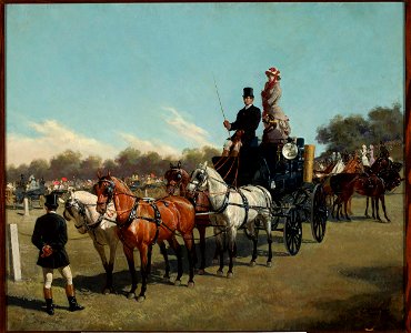 Jan Bogumił Rosen - Contest of carriages at the Ujazów Castle square - MP 968 - National Museum in Warsaw
