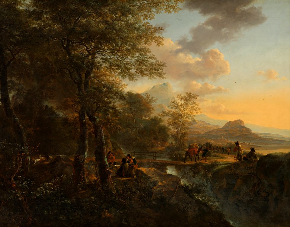 Jan Both, 1634 - 1652 - Italiaans landschap met tekenaar - Google Art Project