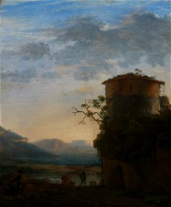 Jan Asselyn - Peasants and Cattle beside a Tower - 2019-449 - Princeton University Art Museum