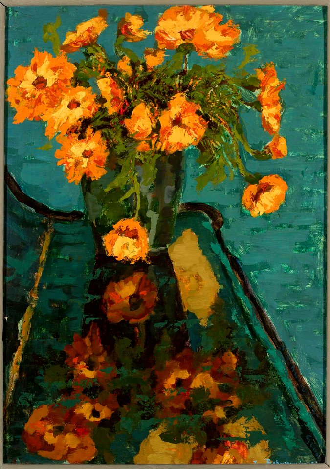 Jan Bohuszewicz - Bouquet of camomiles and a piano - MPW 3533 MNW - National Museum in Warsaw