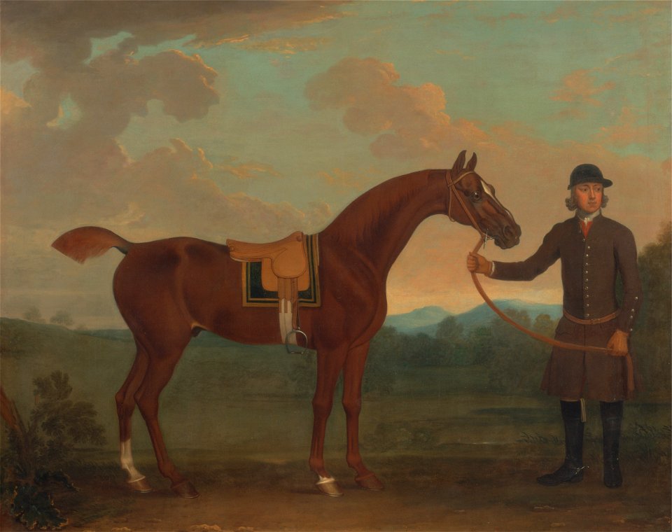 James Seymour - Old Fox held by a Groom - Google Art Project