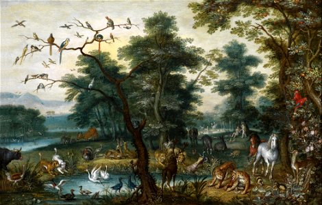 Jan Breughel d.J. - Paradijs Landschap met de Val