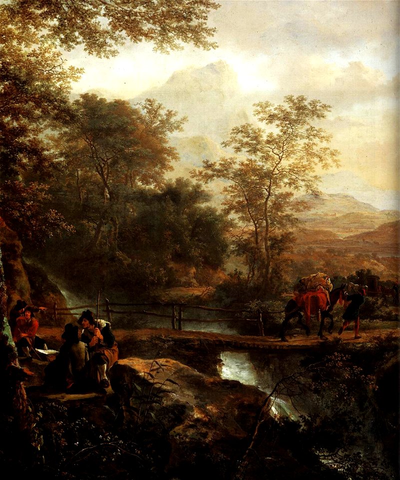 Jan Both - Italian Landscape with Draughtsman (detail) - WGA2676
