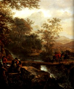 Jan Both - Italian Landscape with Draughtsman (detail) - WGA2676