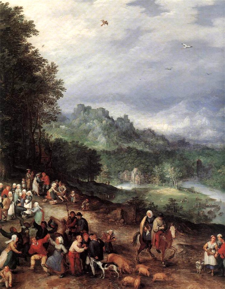 Jan Brueghel (I) - A Flemish Fair (detail) - WGA03557