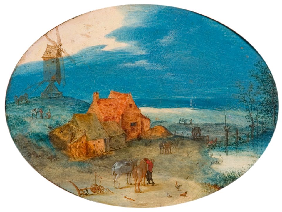 Jan Brueghel de Oude - Landschap met hofstede en windmolen - 0051 - Rijksmuseum Twenthe
