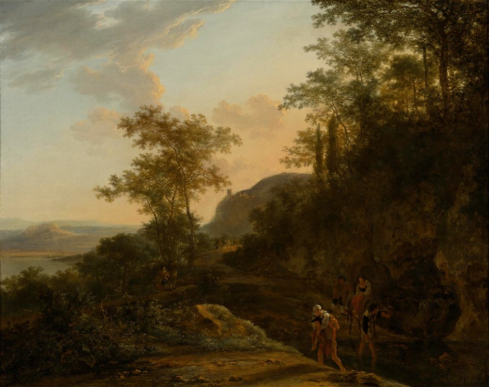 Jan Both - Italian Landscape with Mountain Path and Ford N08404-13-lr-1
