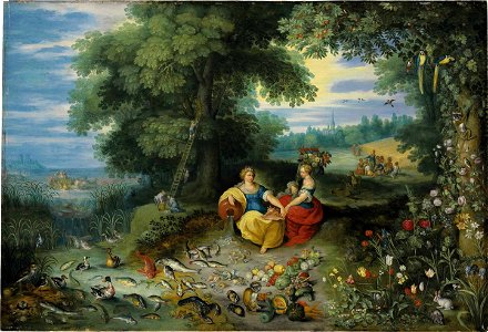 Jan Breughel de Jonge - Een allegorie van water en aarde