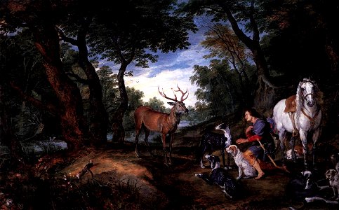 Jan Brueghel (I) - The Vision of St Hubert - WGA3589