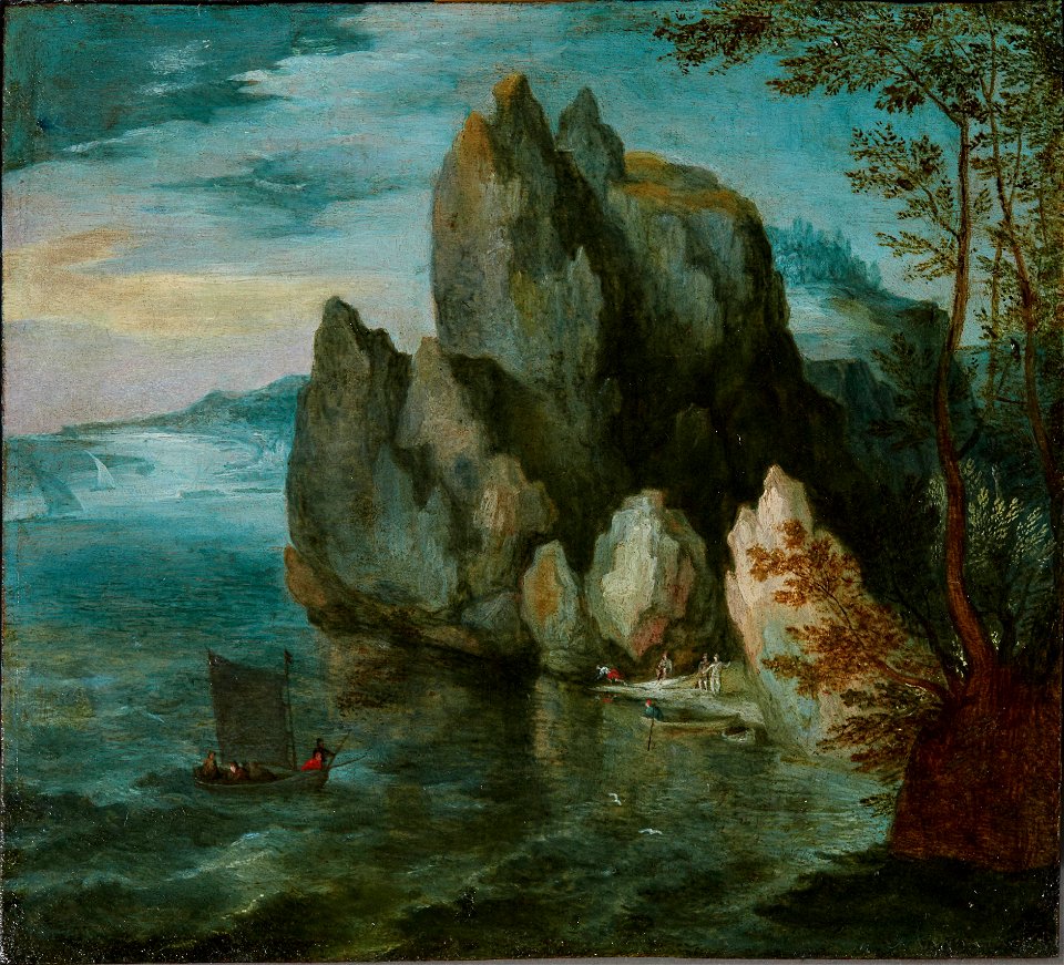 Jan Brueghel the Elder - Seascape with a High Cliff - 2010.40 - Indianapolis Museum of Art