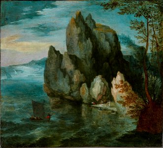 Jan Brueghel the Elder - Seascape with a High Cliff - 2010.40 - Indianapolis Museum of Art