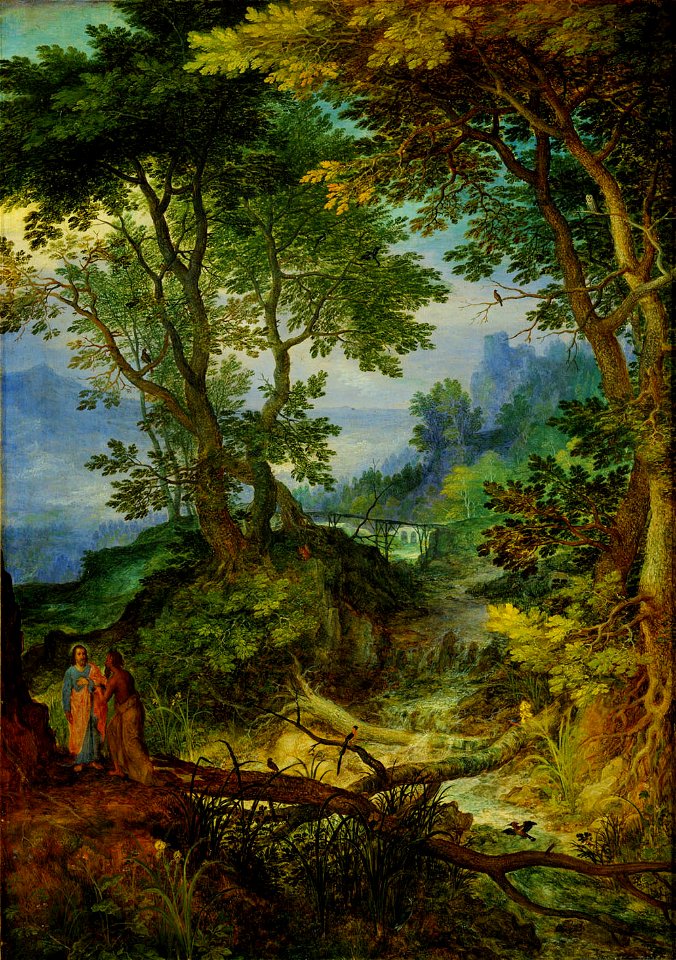Jan Brueghel (I) - Mountain Landscape with the Temptation of Christ