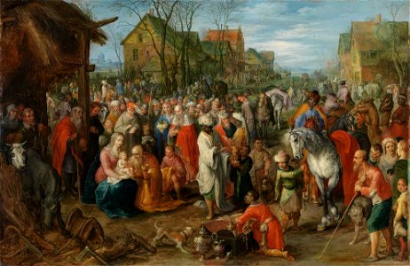 Jan Brueghel d. J. - Anbetung der Könige - 2001 - Bavarian State Painting Collections. Free illustration for personal and commercial use.