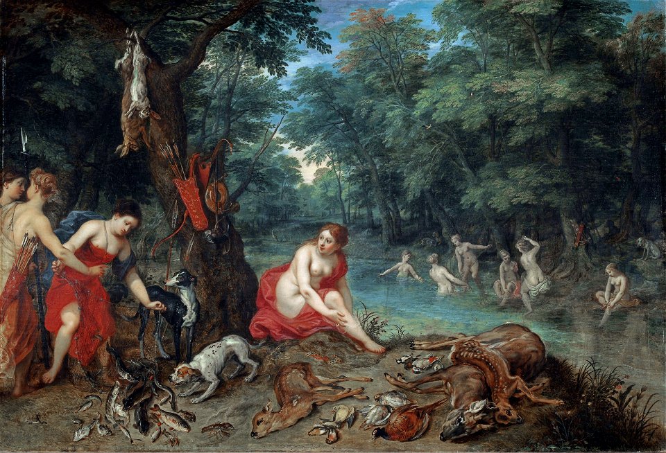 Jan BRUEGHEL I - Baño de Ninfas (Las ninfas de Diana regresando de la pesca) - Google Art ProjectFXD