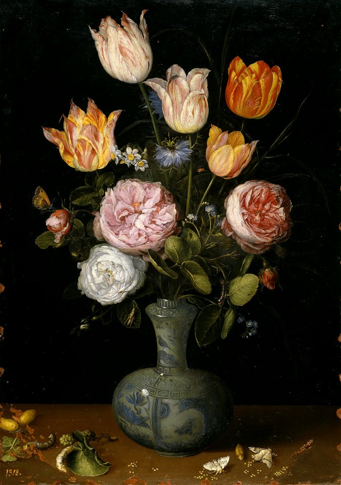 Jan Brueghel (I) - Flower vase with butterflies