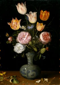 Jan Brueghel (I) - Flower vase with butterflies
