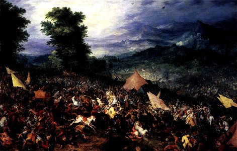 Jan Brueghel (I) - The Battle of Issus - WGA3563. Free illustration for personal and commercial use.