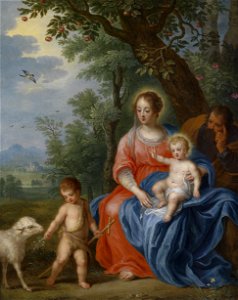 Jan Breughel d.J. & Pieter van Avont - De Heilige Familie met Johannes