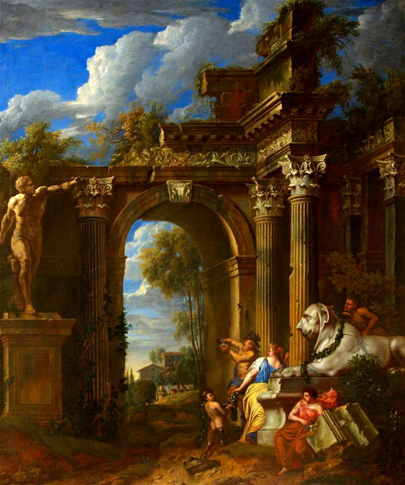 Jan Baptist Huysmans (1654-1716) - A Ruined Classical Archway - 1439098 - National Trust