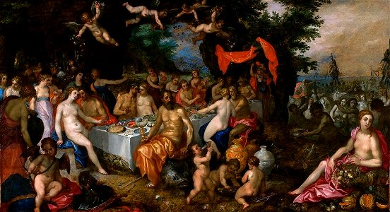 Jan Brueghel and Hendrick van Balen - The Marriage of the Goddess of the Sea, Thetis, and King Peleus, 1610