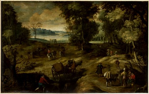 Jan Brueghel I - Landscape with peasants - M.Ob.2488 MNW - National Museum in Warsaw