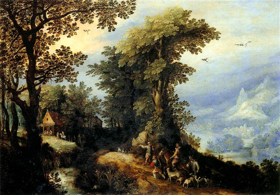 Jan Brueghel (I) - Landscape with Hunters - WGA03562