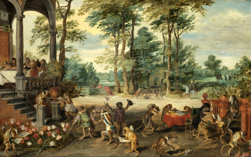 Jan Brueghel II -Satire on the Tulipomania