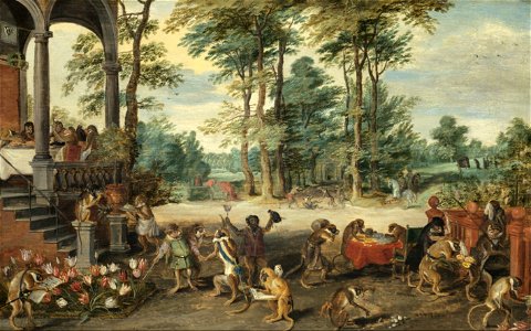 Jan Brueghel II -Satire on the Tulipomania
