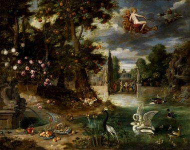 Jan Brueghel dJ (attr) Höfisches Fest in einem Lustgarten