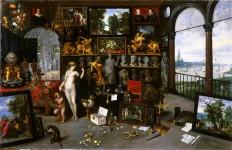 Jan Breughel II - Allegory of Sight - gallery painting Cat656. Free illustration for personal and commercial use.