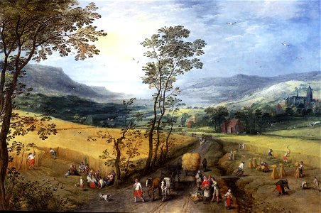 Jan Brueghel (I) & Joos de Momper (II) - Summer landscape with harvesters (Toledo Museum of Art)