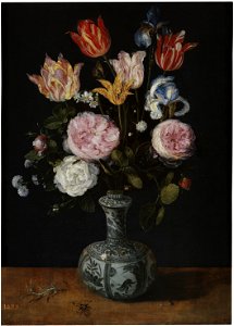 Jan Brueghel (I) - Vase of flowers. Free illustration for personal and commercial use.