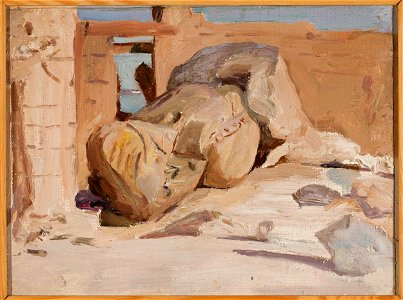 Jan Ciągliński - Ancient ruins. From the journey to Egypt - MP 1590 MNW - National Museum in Warsaw