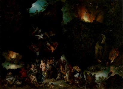 Jan Brueghel the Elder - The Temptation of Saint Anthony - ILE1981.9.15 - Yale University Art Gallery. Free illustration for personal and commercial use.