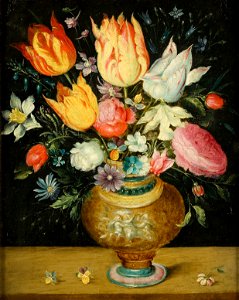 Jan Brueghel de Oude - Vaas met bloemen - BR0001 (R446) - Rijksmuseum Twenthe. Free illustration for personal and commercial use.