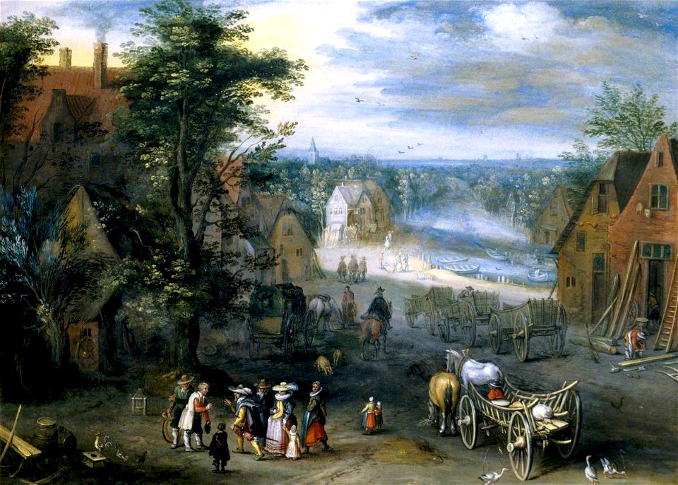 Jan Brueghel the younger (1601-1678) (style of) - A Village Scene - 446774 - National Trust