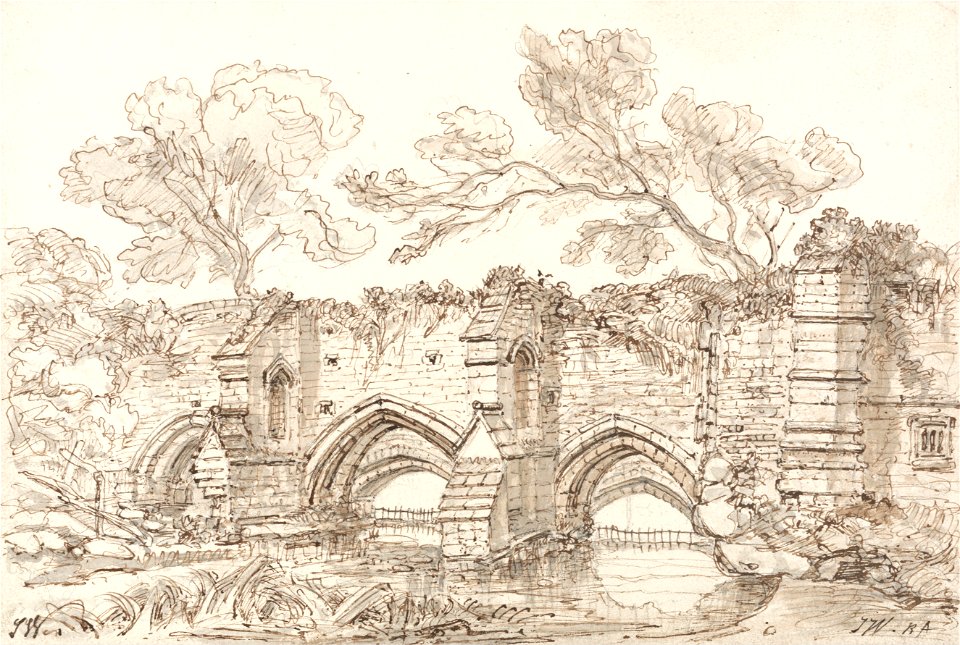 James Ward - The Old Double Bridge, Bury St. Edmunds - Google Art Project